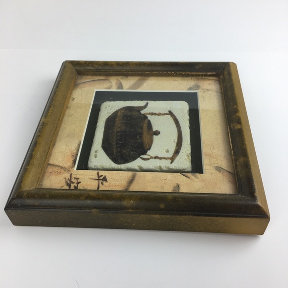 Vintage Cheri Blum Asian Teapot Picture Tile Mixed Media Original Art Signed - Picture 9 of 12